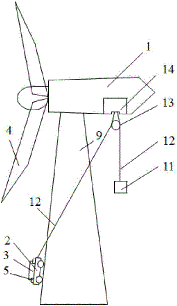 Robot detection system for detecting windmill generator blade defects