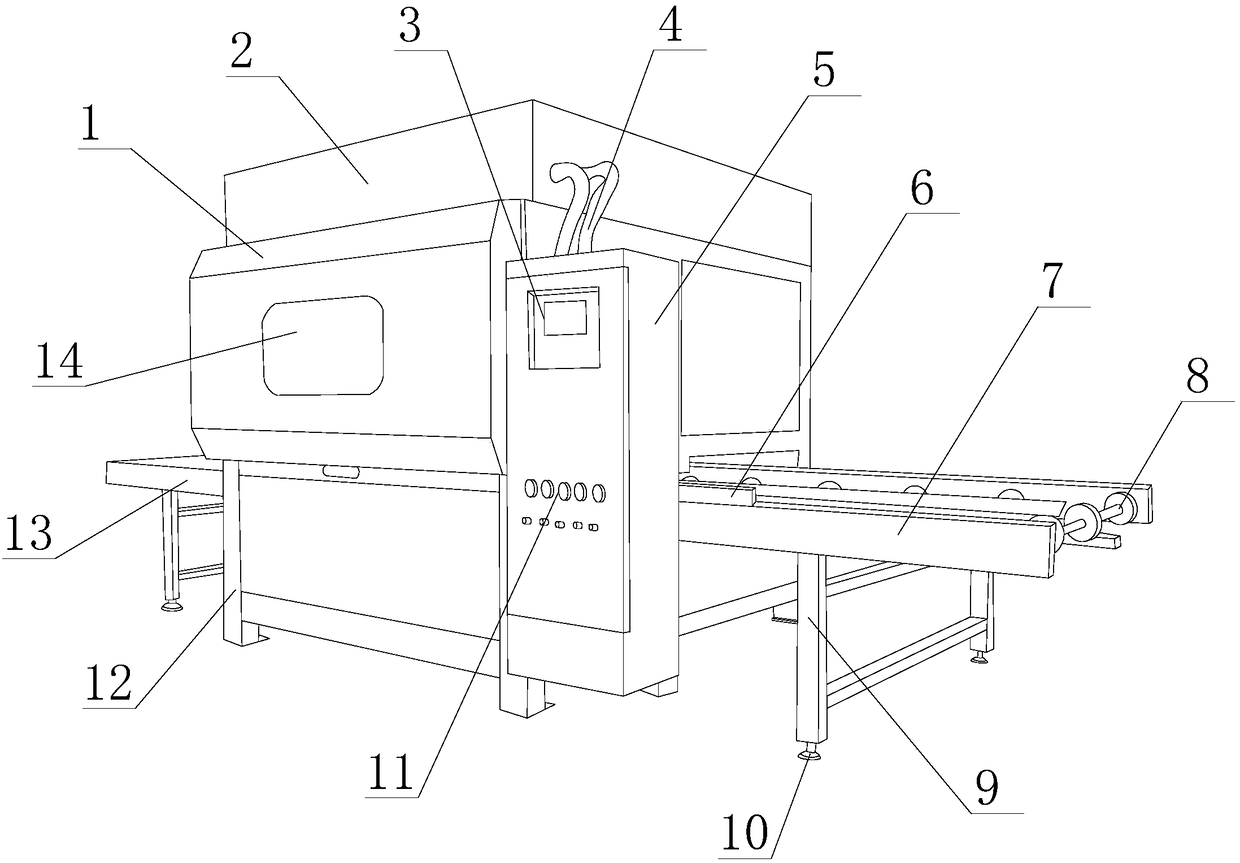 Novel elevator manufacturing plate paint spraying equipment