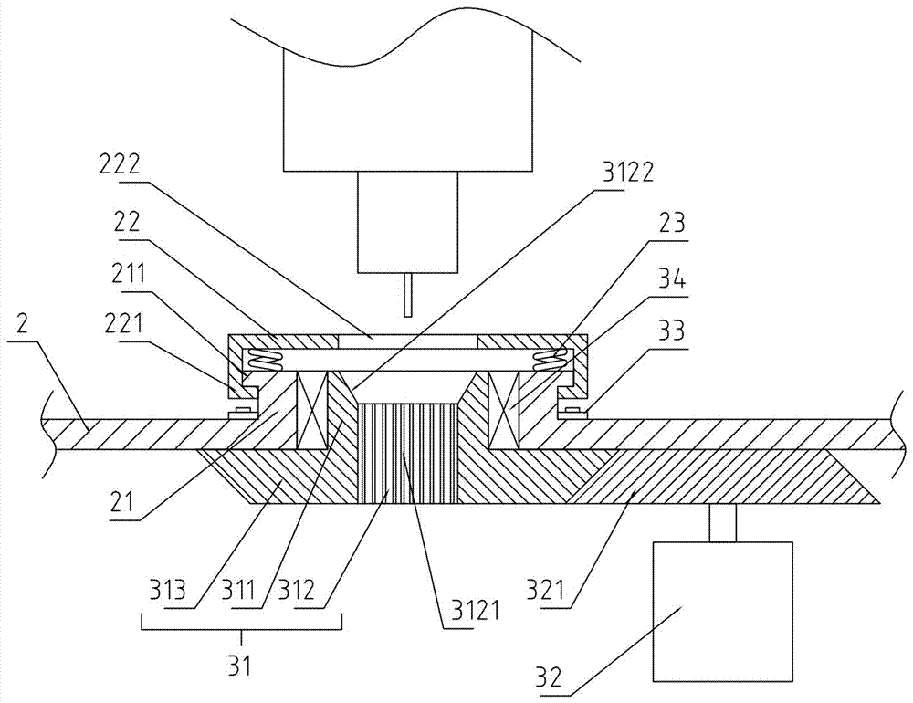 Needle dismounting and mounting sharp machine box for insulin syringe