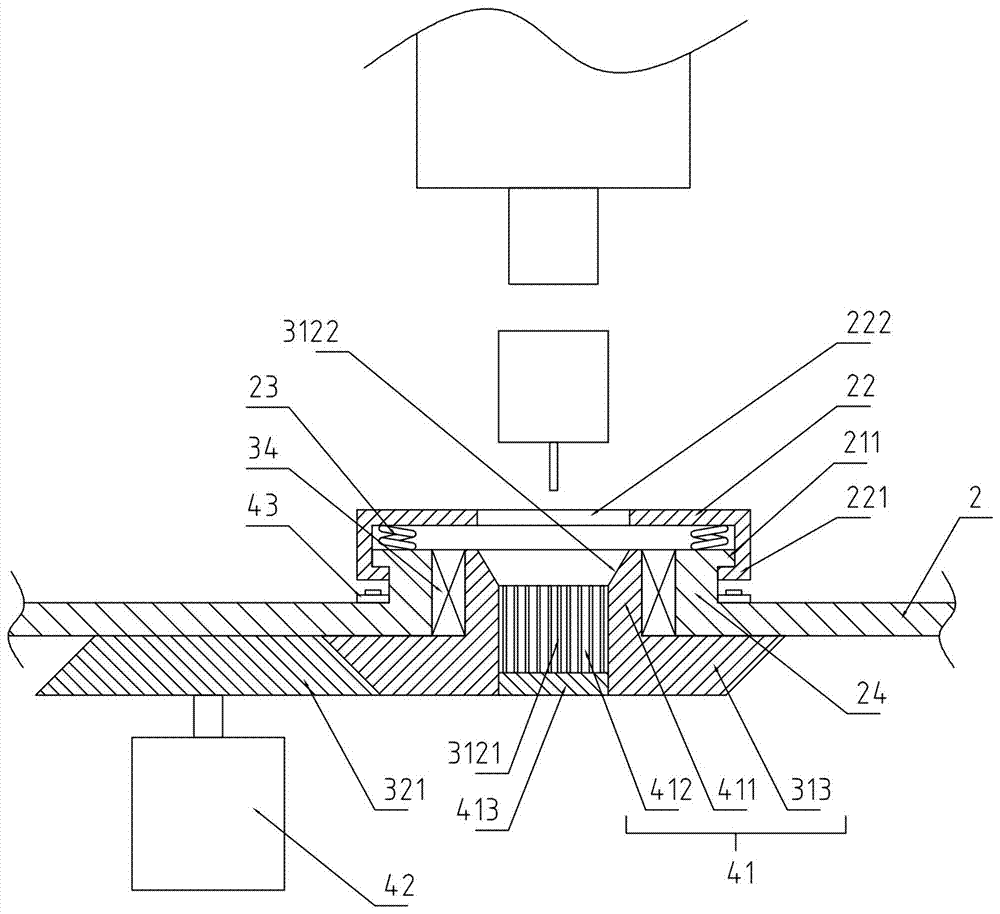 Needle dismounting and mounting sharp machine box for insulin syringe