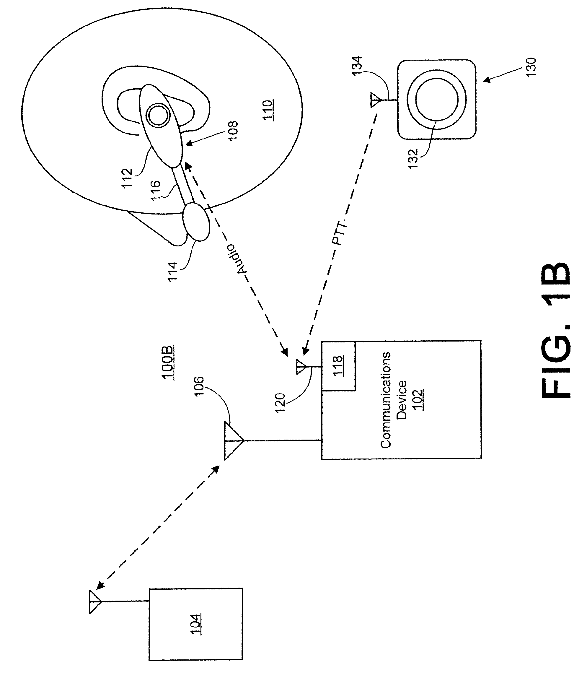 Wireless headset and microphone assembly for communications device