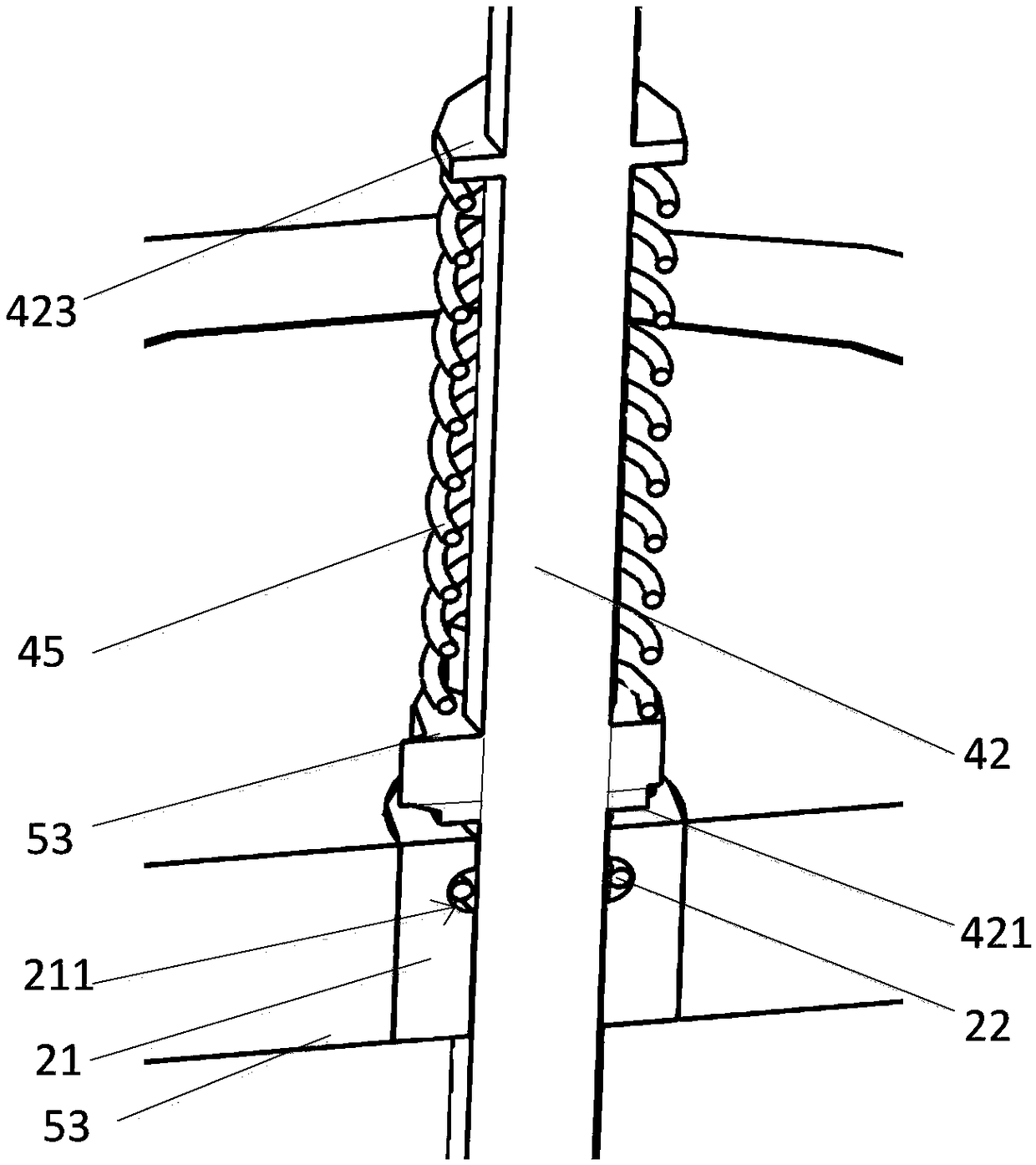 A multi-stage tea oil filtration tank