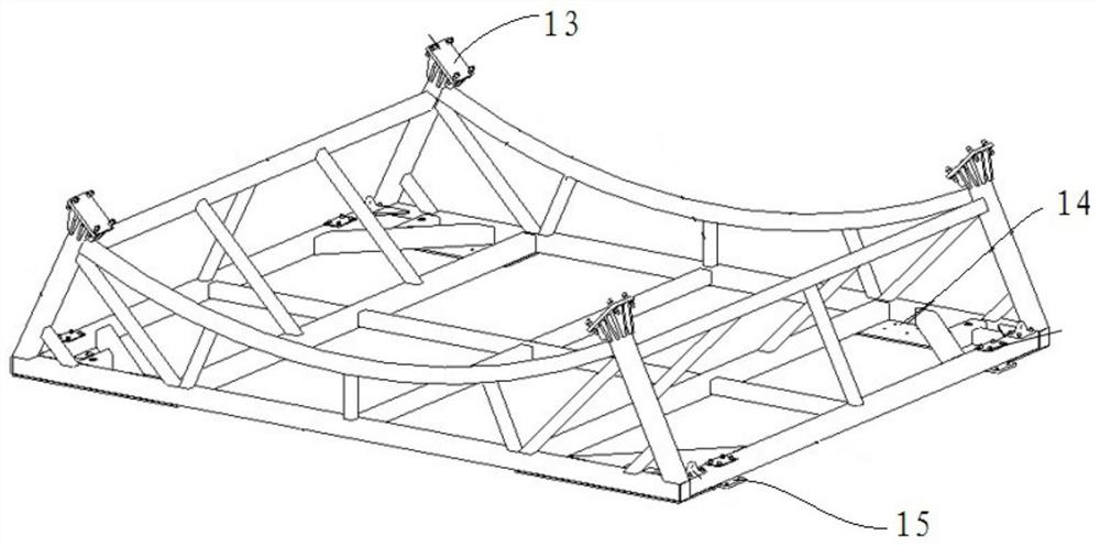 Underwater simulation training frame vehicle for spacecraft cabin