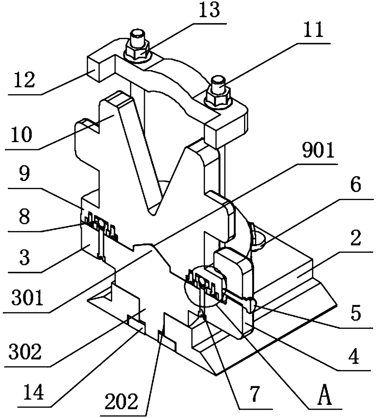 Mechanical positioning device for corner connecting pipe welding