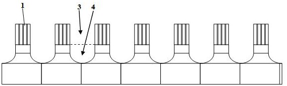 Prefabricated concrete stepped cross-block coastal erosion-resistant structure