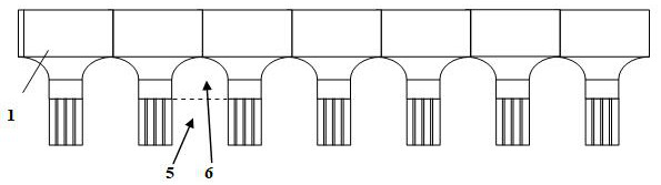 Prefabricated concrete stepped cross-block coastal erosion-resistant structure