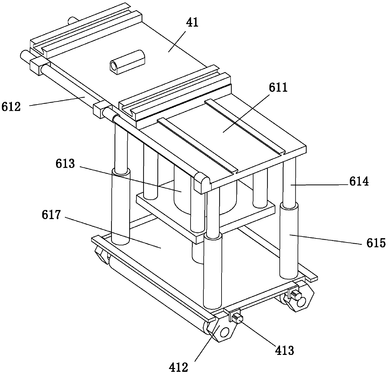 A cutting device for phosphor copper mesh