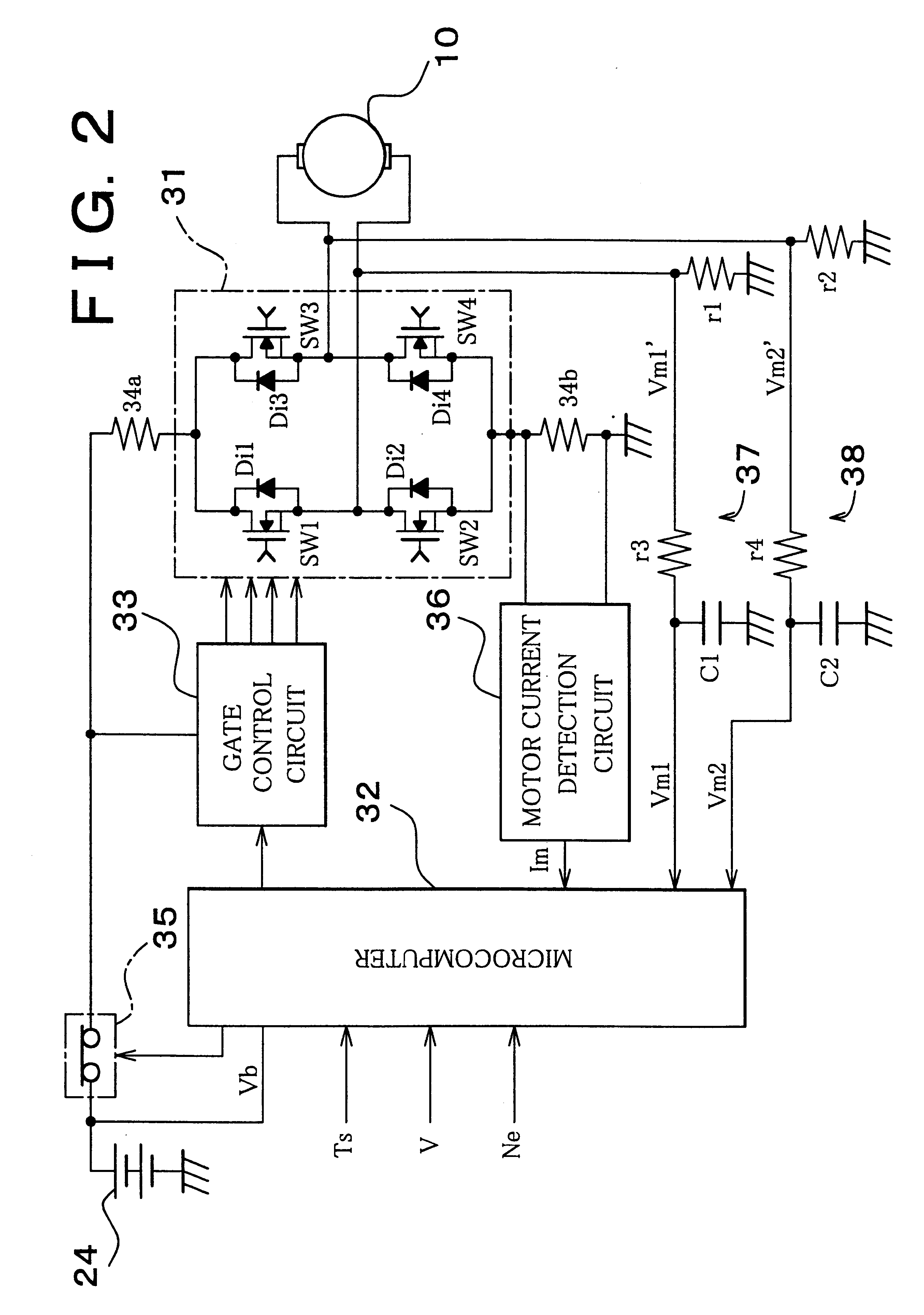 Motor drive unit and method of detecting malfunction of motor drive unit