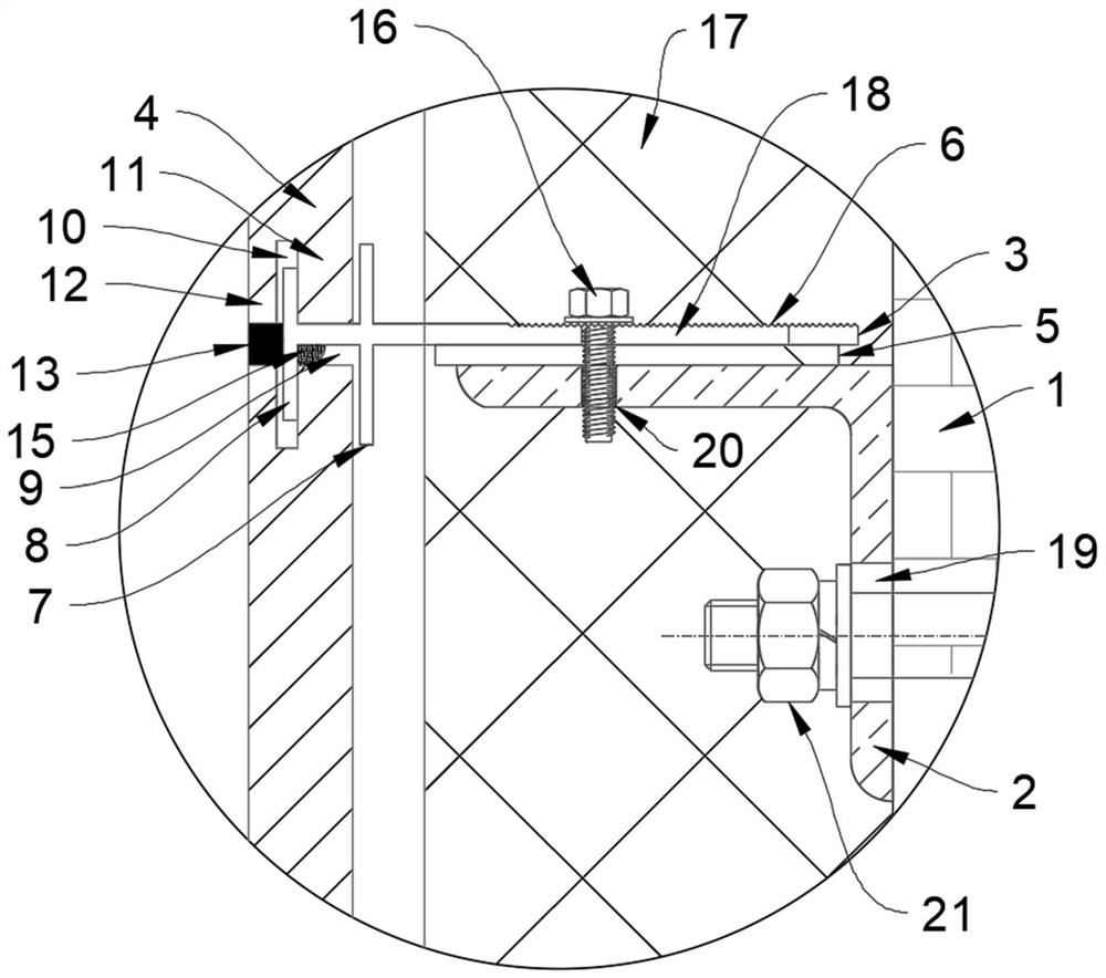 External wall thermal insulation structure and external wall thermal insulation construction method