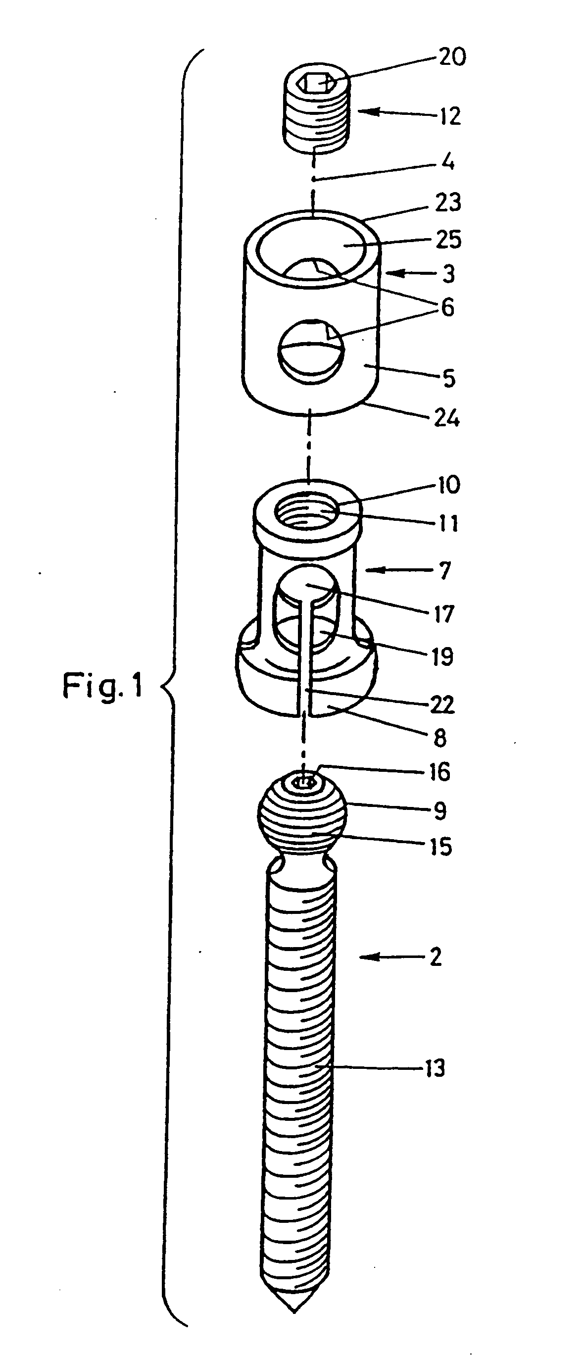 Device for connecting a longitudinal bar to a pedicle screw