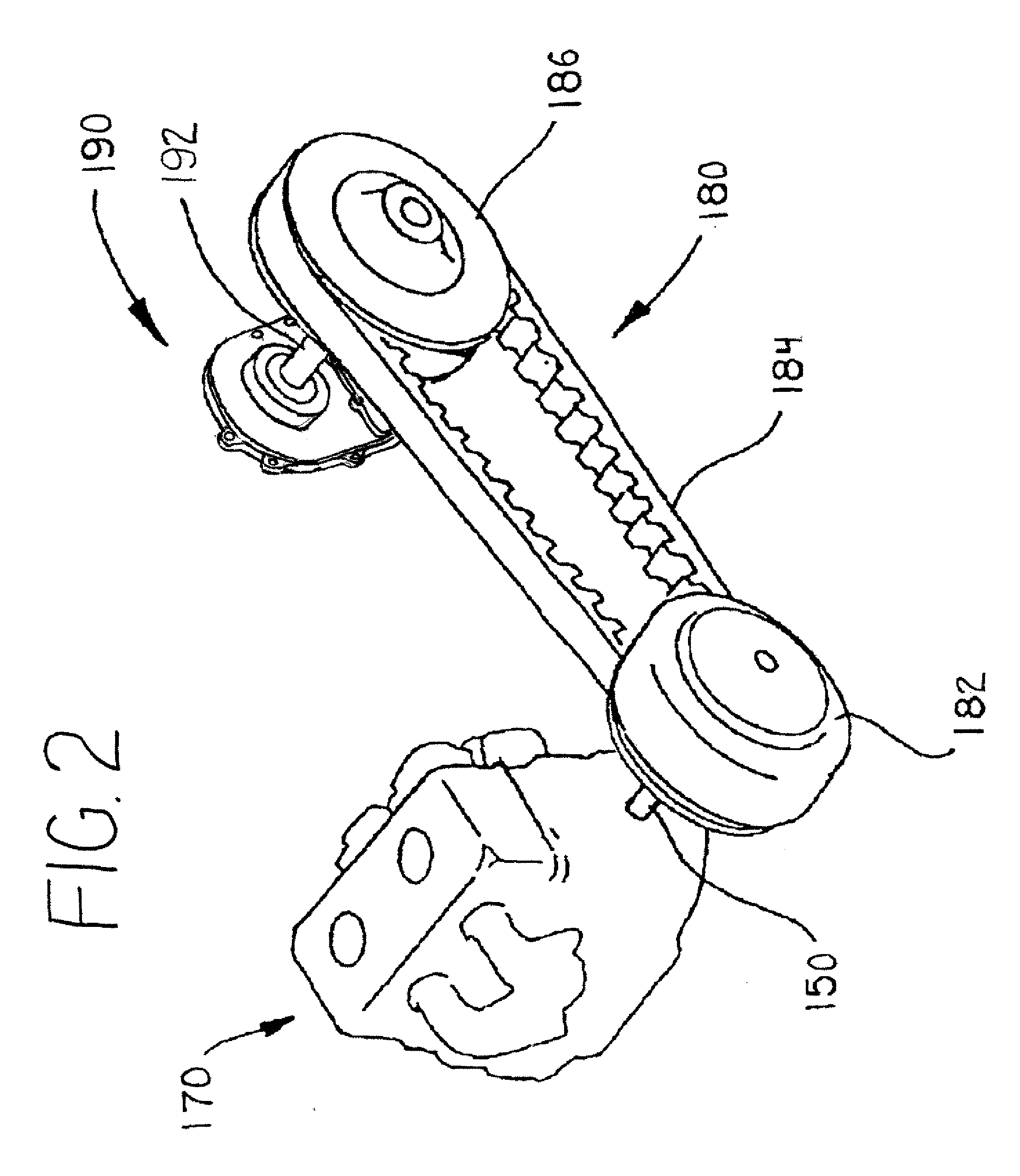 Endless Track Vehicle With Light Weight Drive Train Having A Sprocket And Chain Reduction