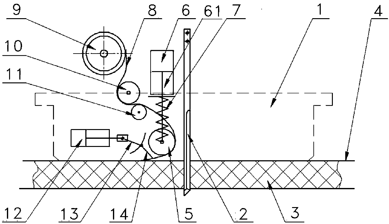 Air supplement device of cutting bed