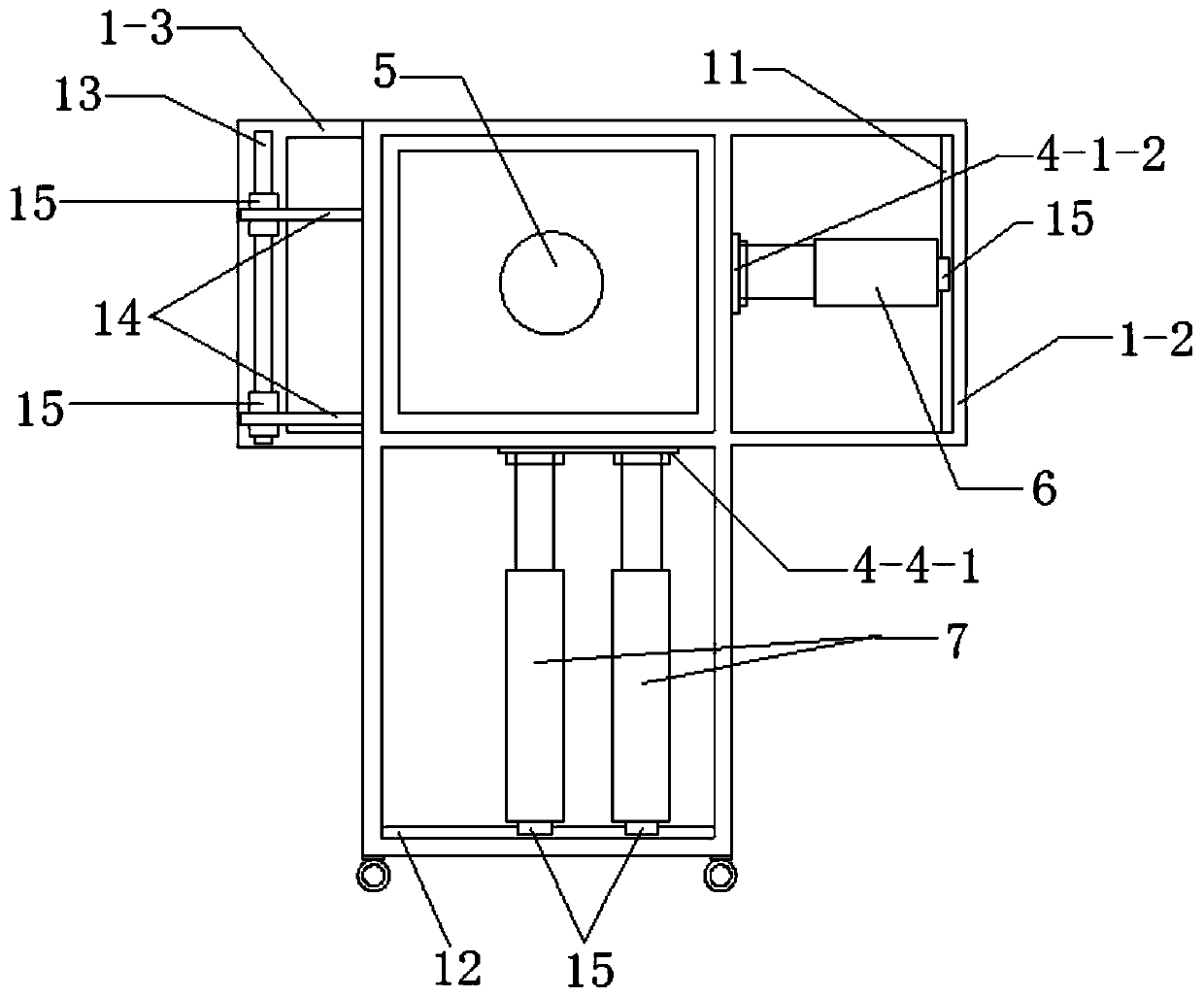 Bidirectional slip-type physical model box for simulating cross-fault tunnel and cross-fault tunnel mechanical behavior testing method