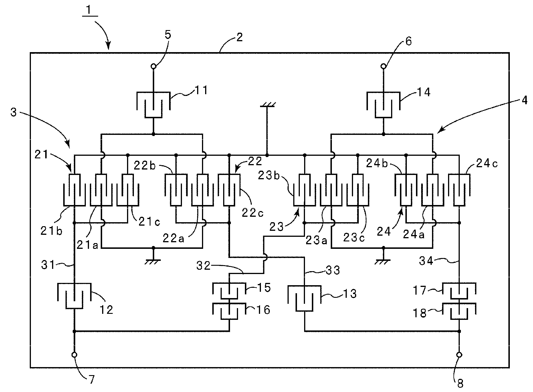 Acoustic wave filter apparatus