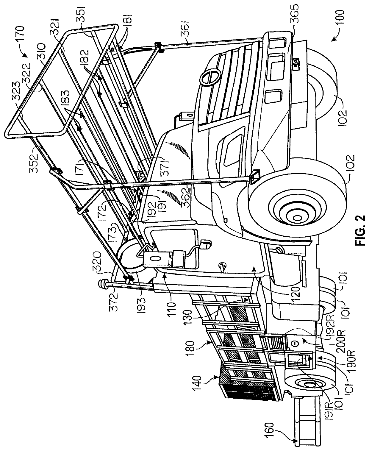 Truck safety modules for assisting workpersons to place and retrieve traffic delineators