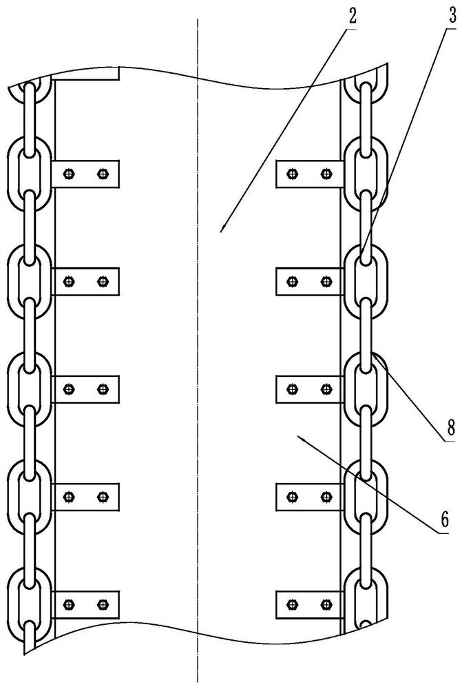 Side edge rubber buckling chain belt