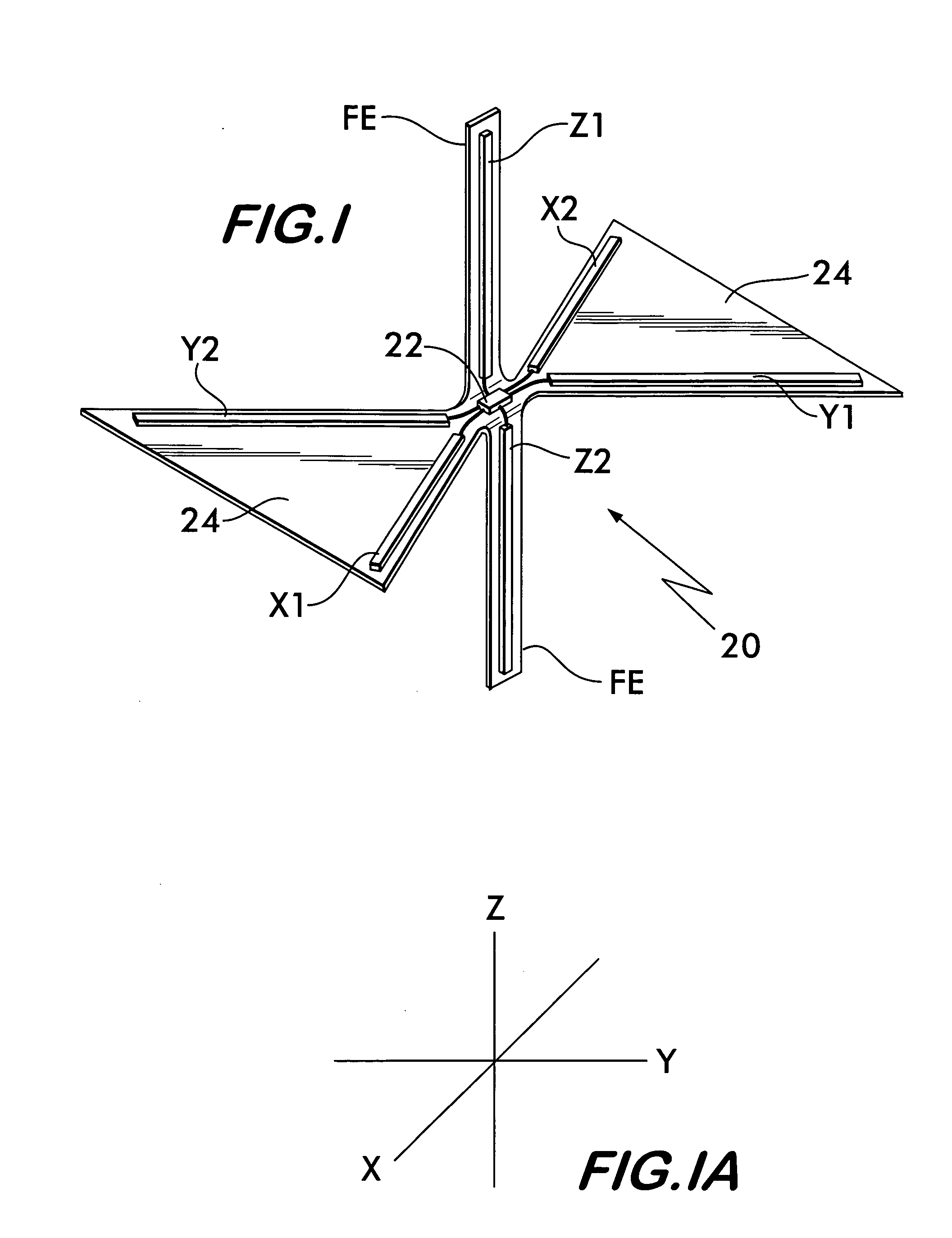 Security tag with three dimensional antenna array made from flat stock