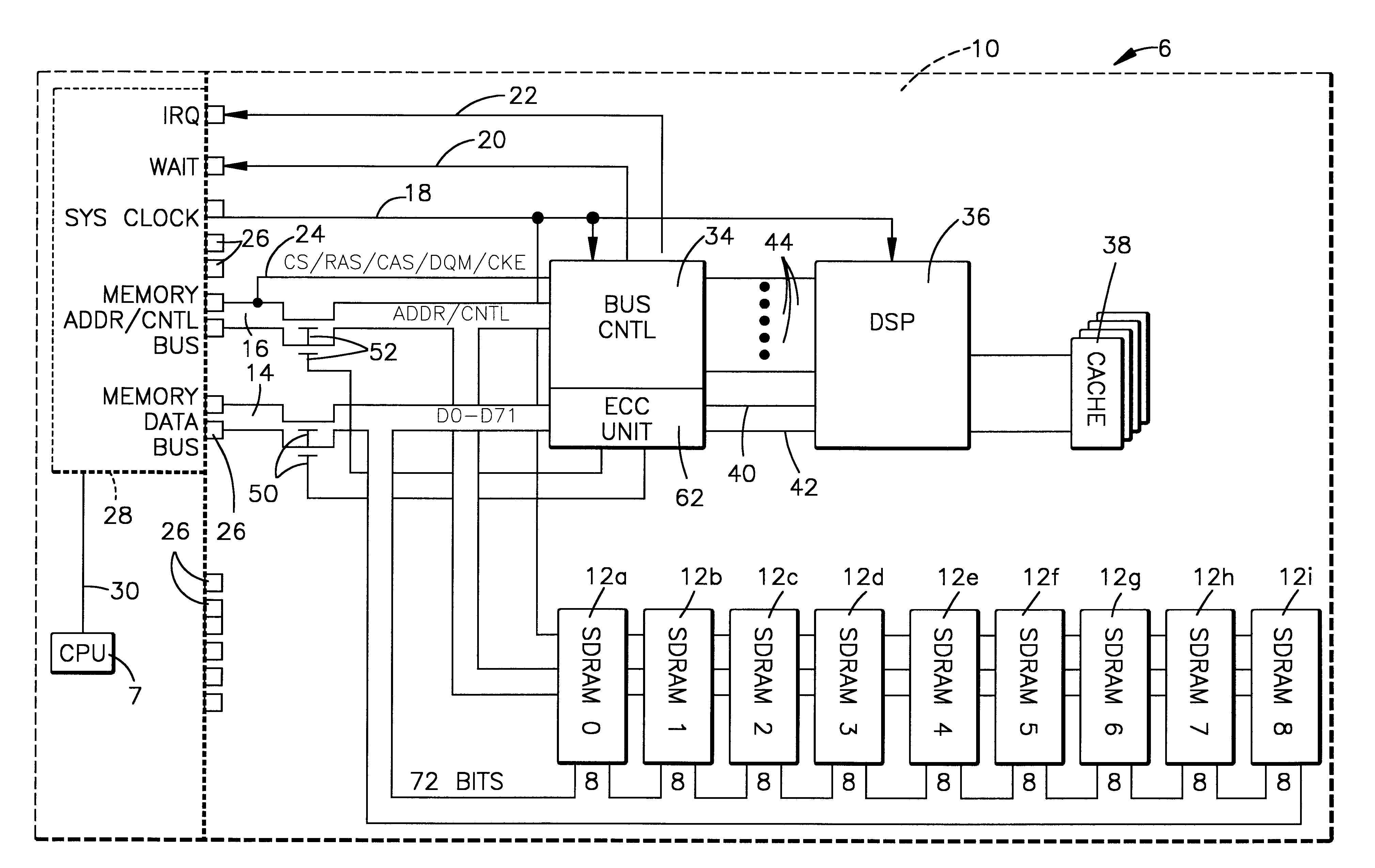 On-board scrubbing of soft errors memory module