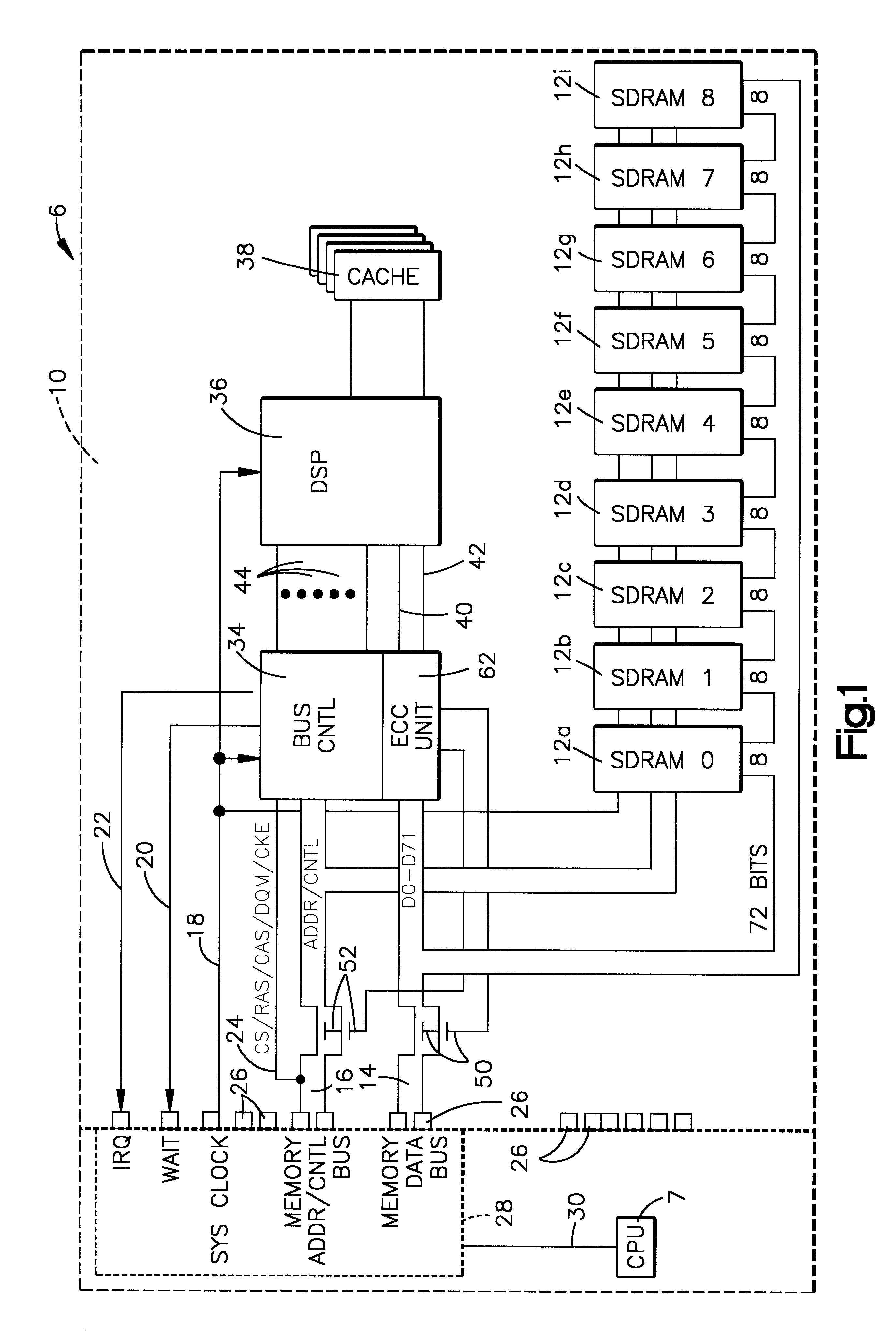 On-board scrubbing of soft errors memory module