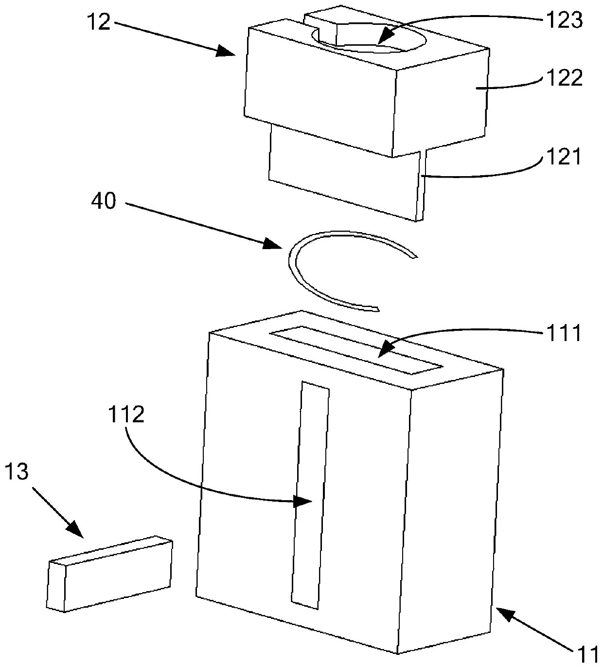 U-shaped spring clamp elasticity test system and elasticity test method