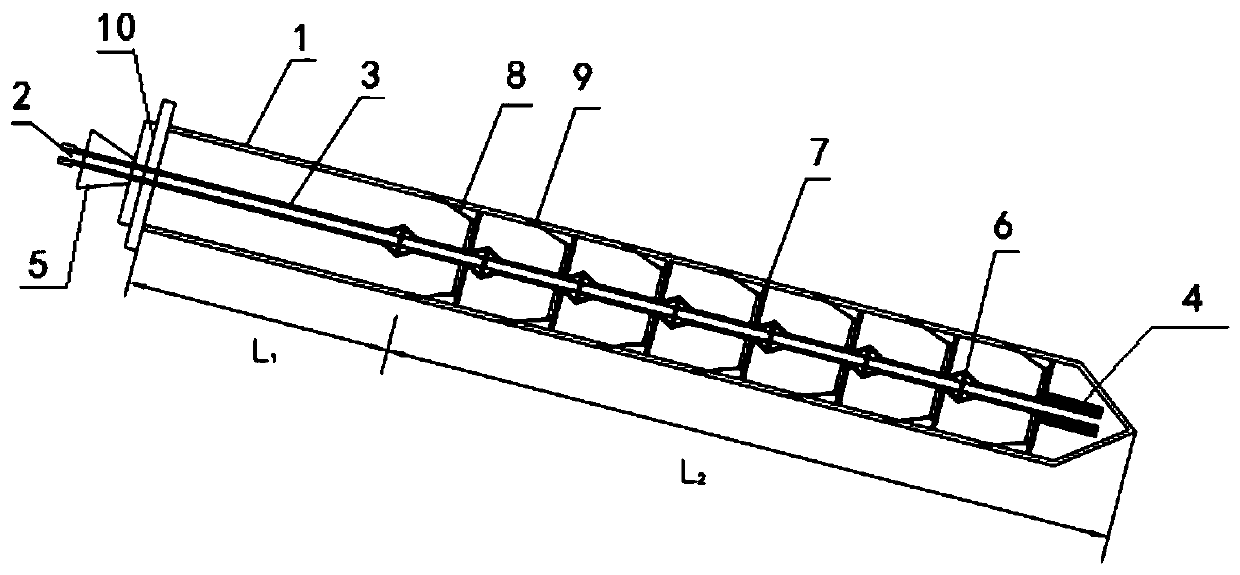 Retractable teasel thorn type anchor cable suitable for weak soil and construction method