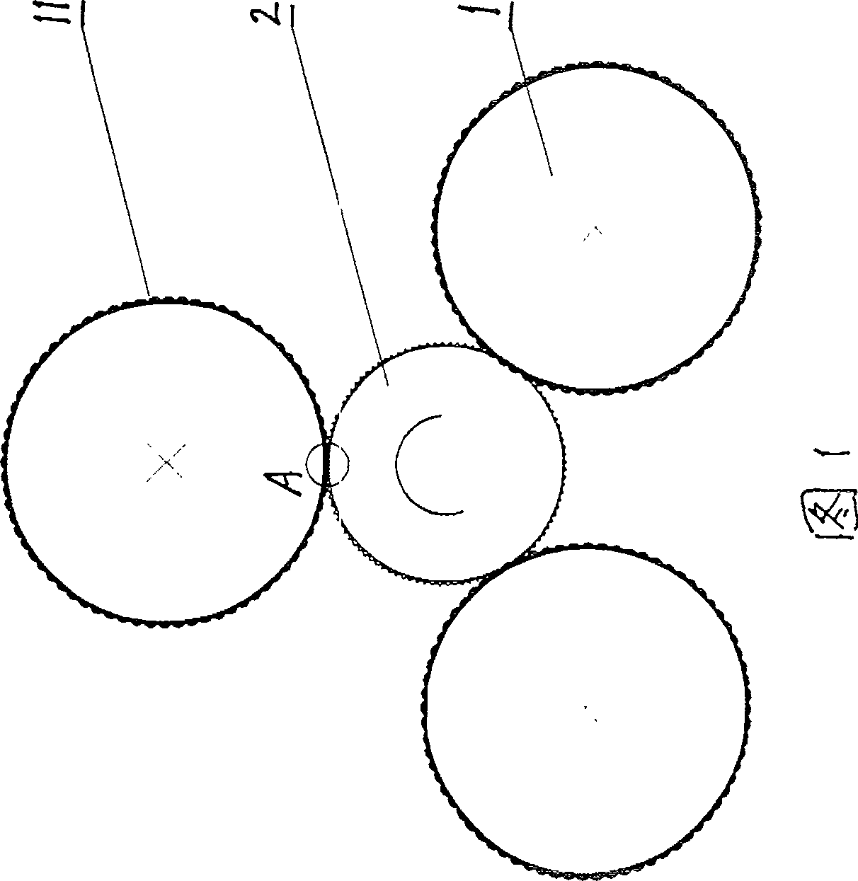 A rolling press treating method for surface protruding on metal materials