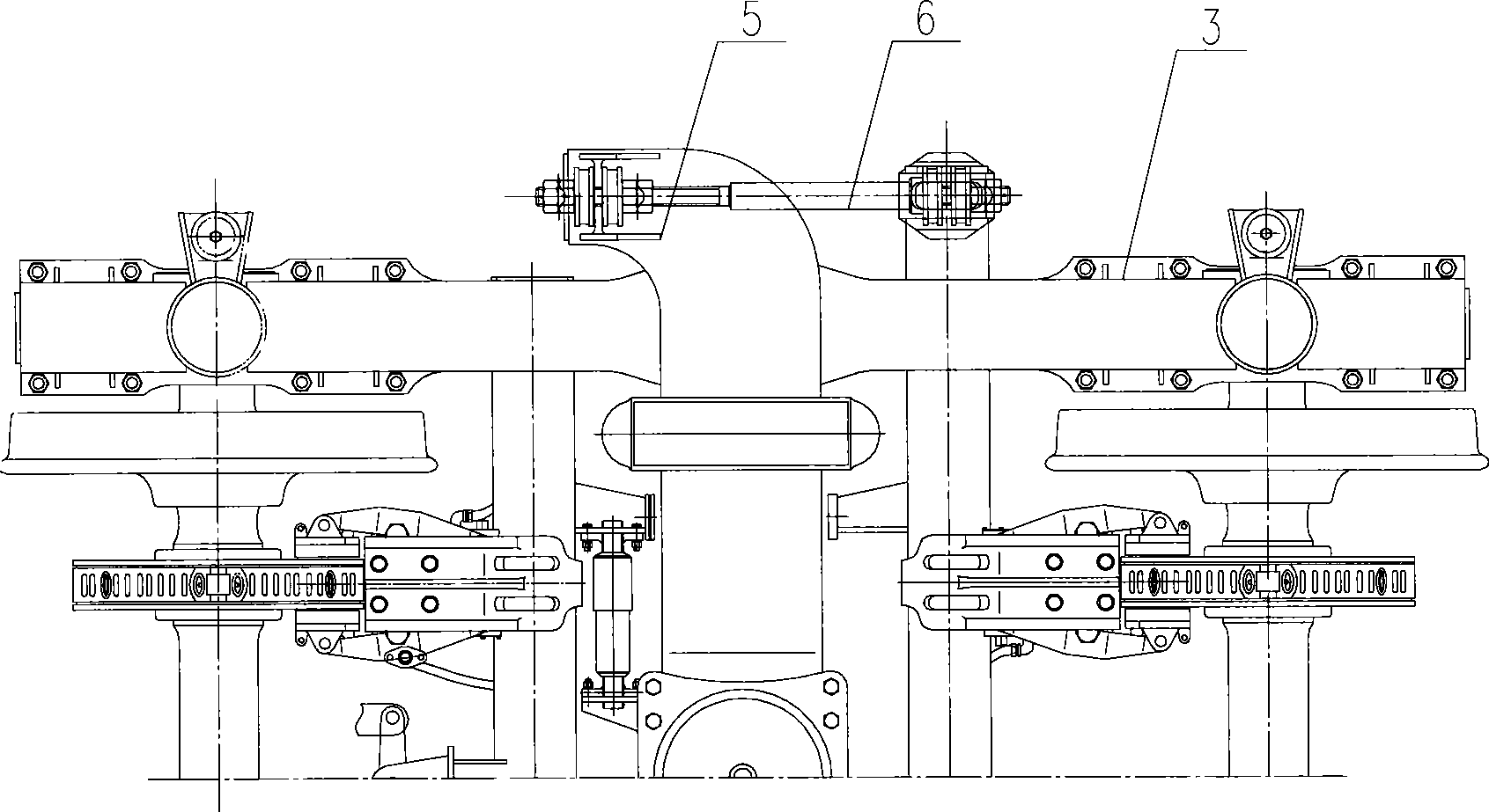 Longitudinal towing mechanism and steering frame with the longitudinal towing mechanism