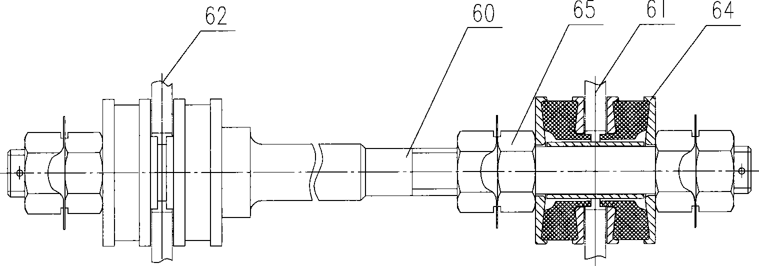 Longitudinal towing mechanism and steering frame with the longitudinal towing mechanism