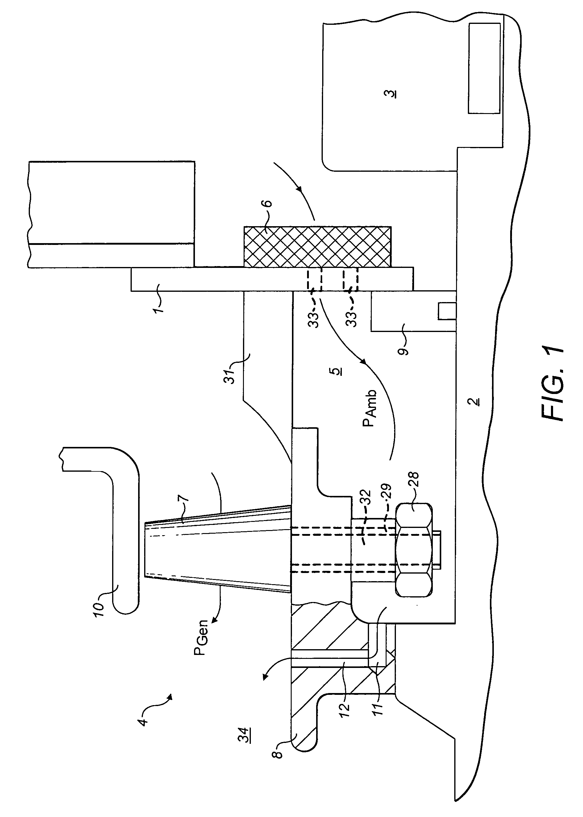 Gas-cooled electrical machine with pressure charging