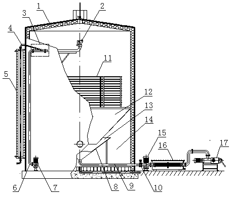 Top-distribution energy-saving high-concentration anaerobic fermentor