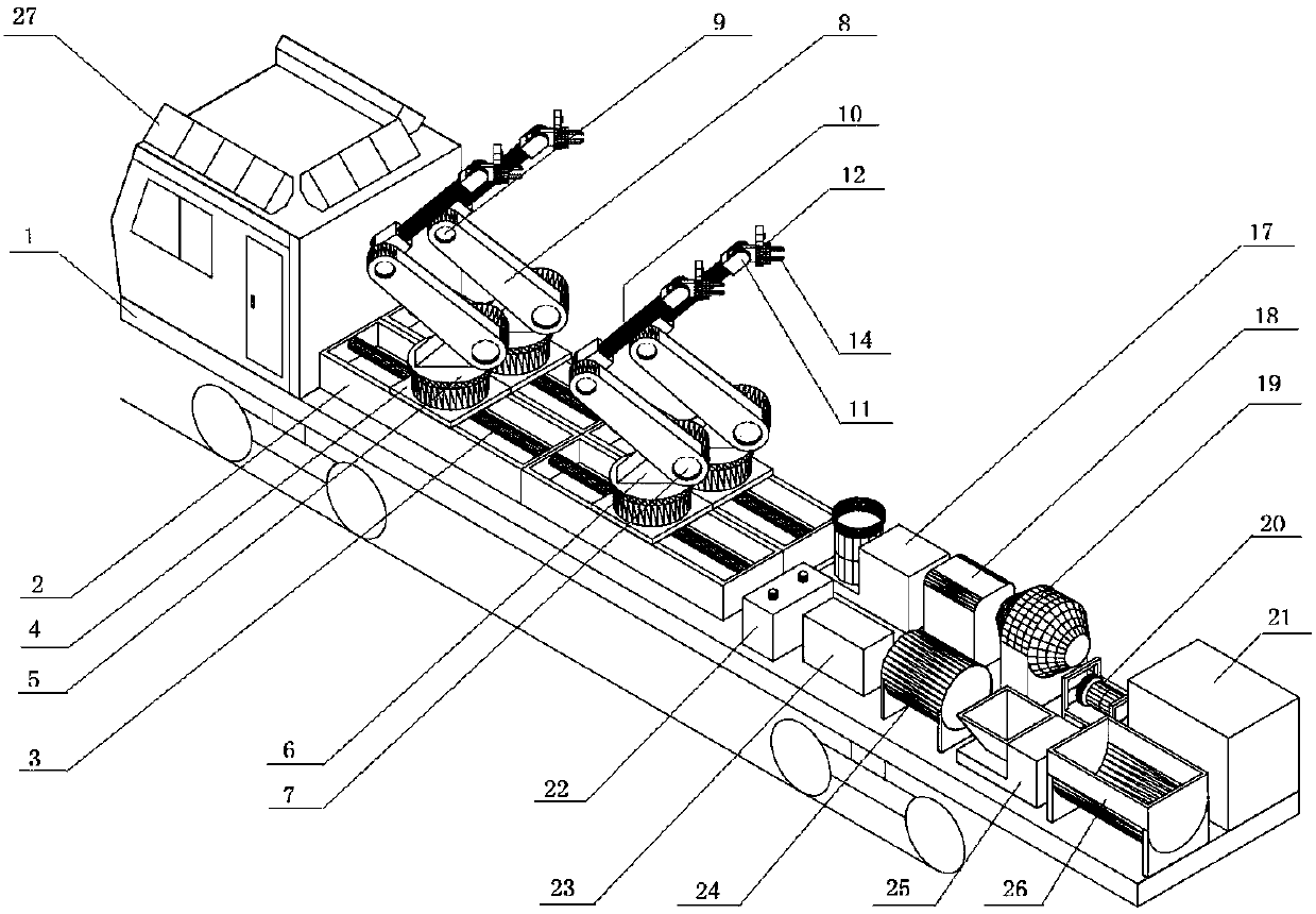 Automatic operation system for comprehensive tunnel defect treatment and method