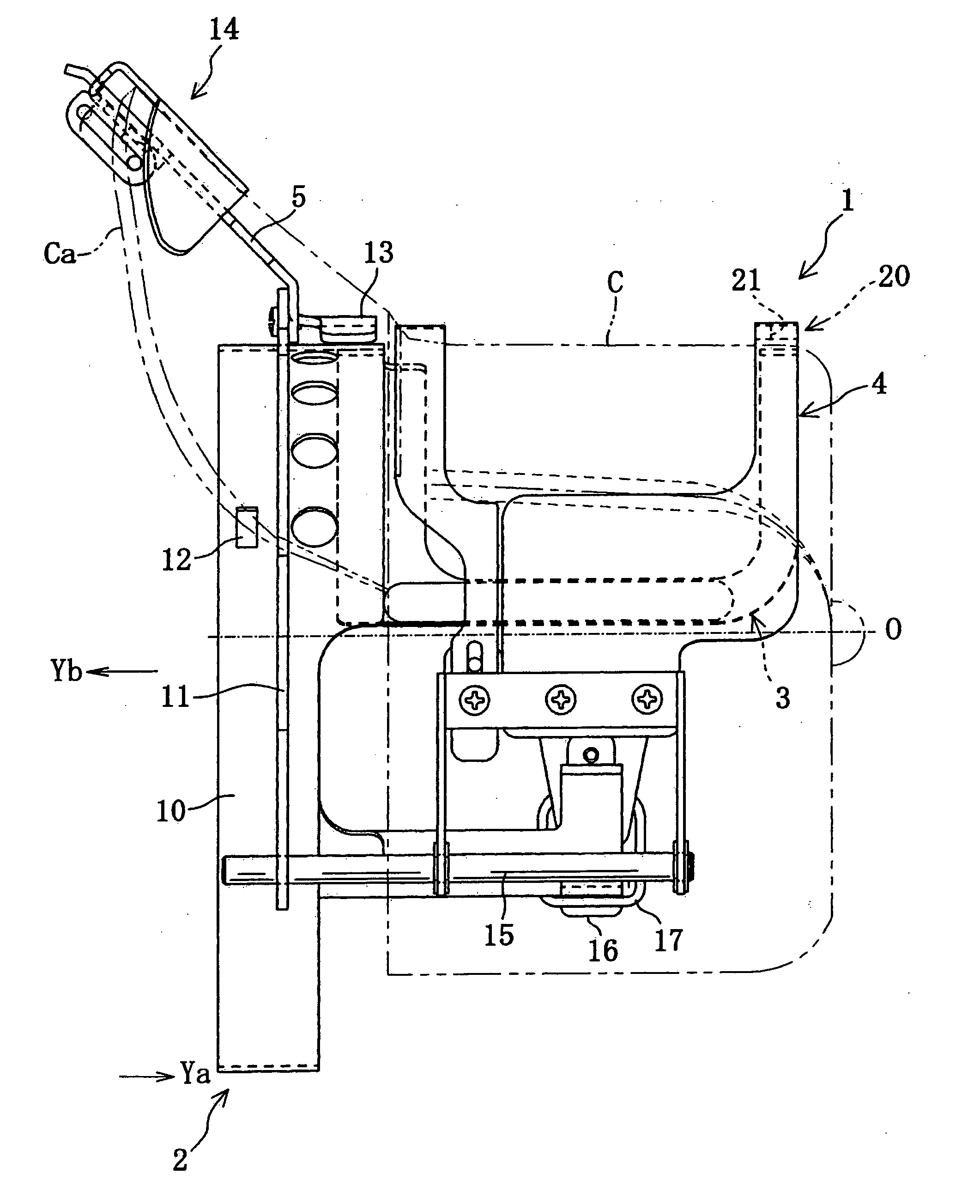 Cap frame and cap-frame setting frame