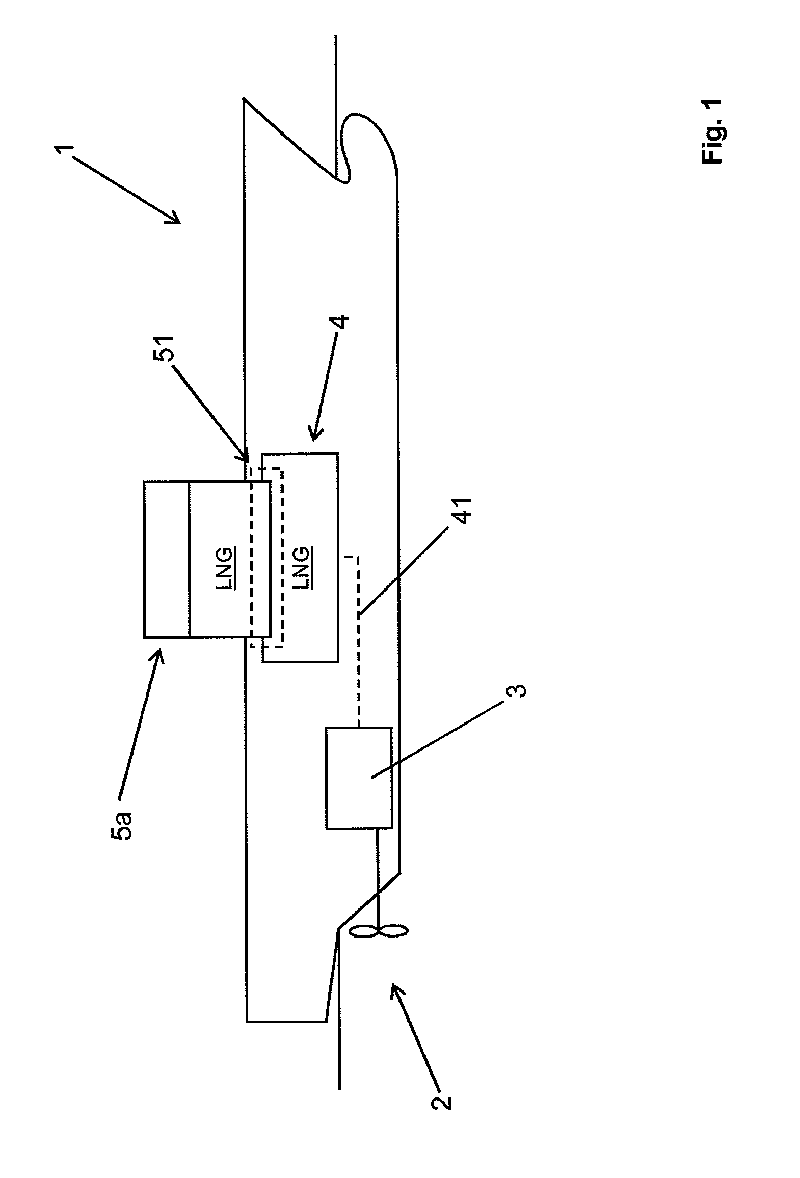 Method for operating an LNG fuelled marine vessel and a corresponding marine vessel