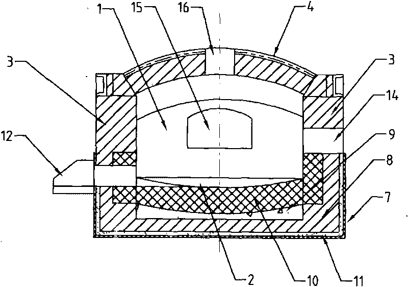 Reflecting furnace for smelting tin lead materials