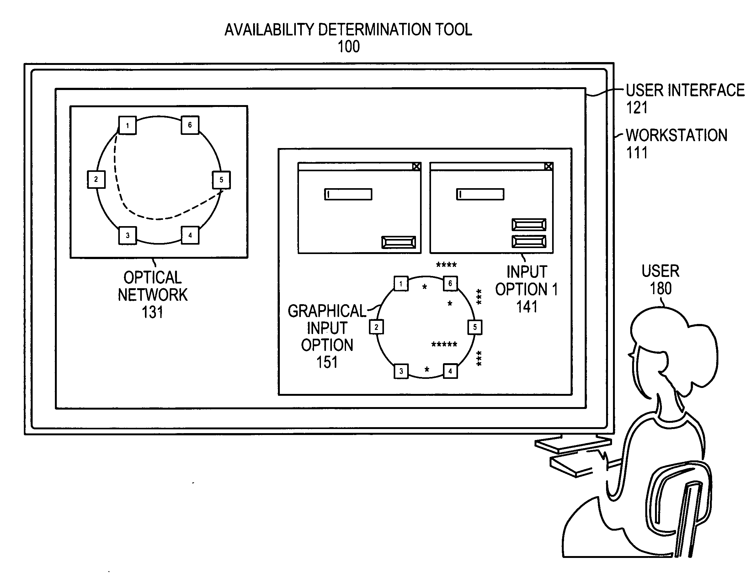 Method and apparatus for displaying and identifying available wavelength paths across a network