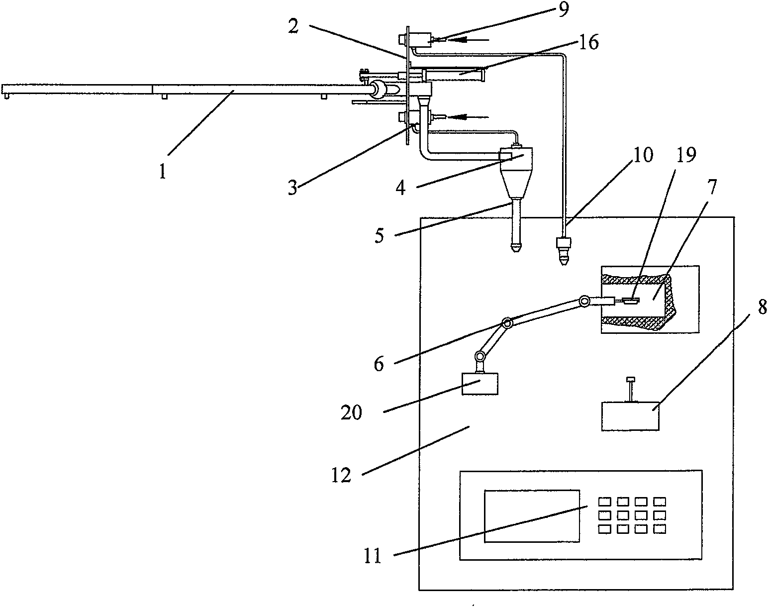 Boiler flyash carbon content on-line testing apparatus