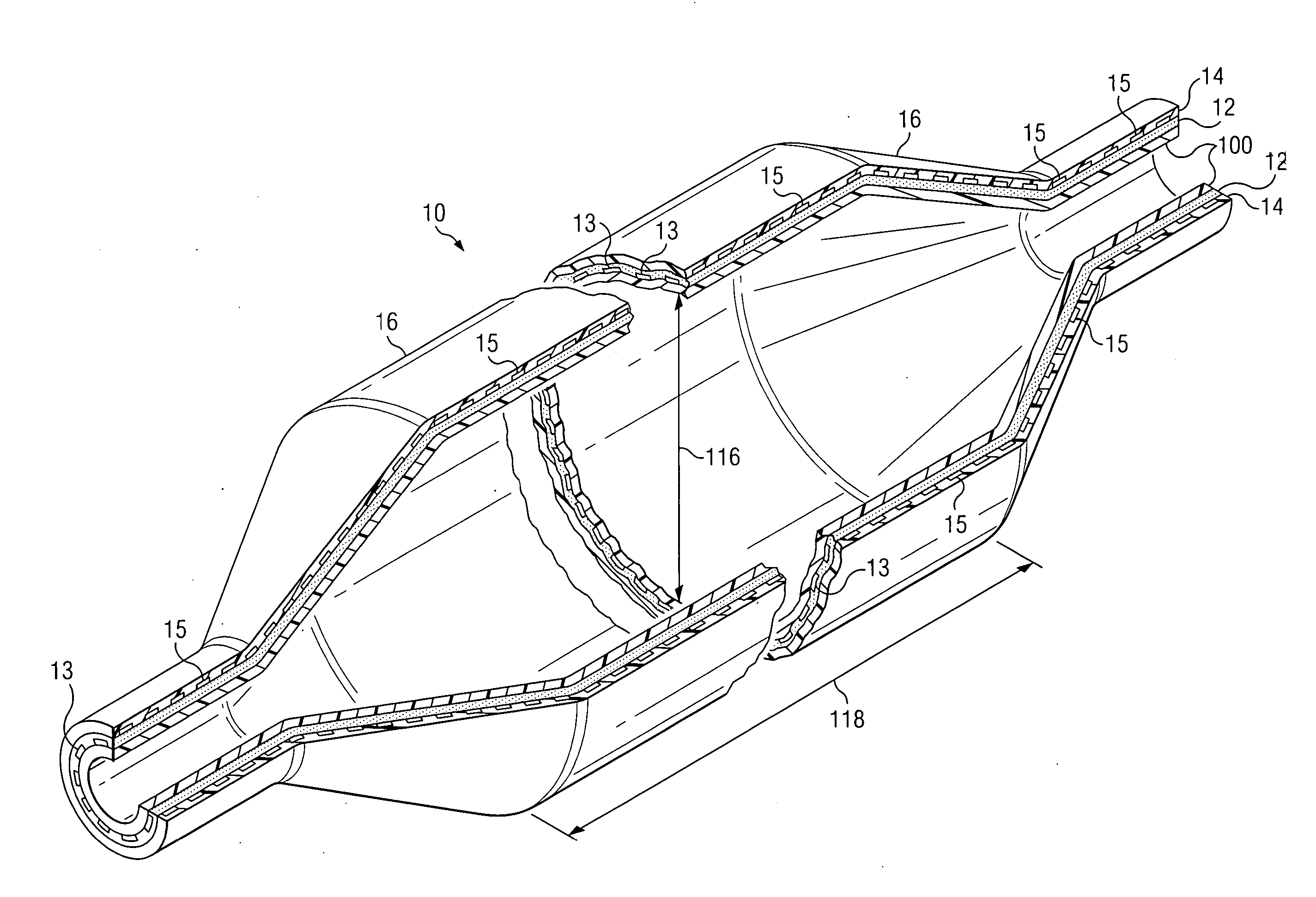 Non-compliant medical balloon having an integral woven fabric layer