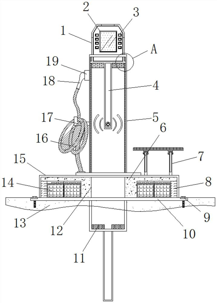 A new energy vehicle charging pile with energy saving function