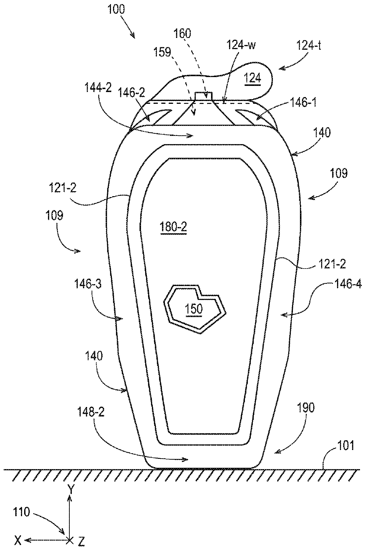 Flexible containers with graphics of rigid containers