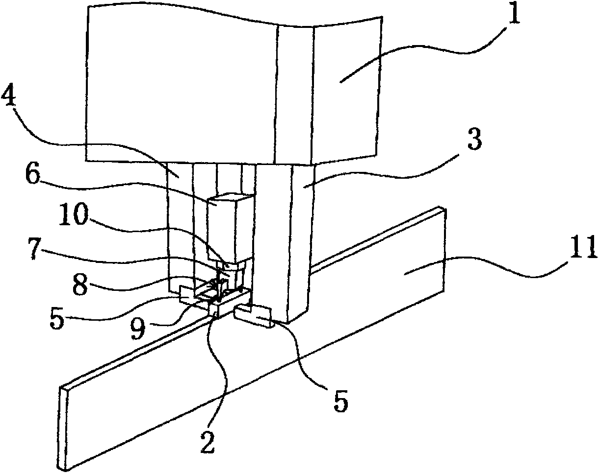 Positioning device for tool bit holder of diamond tool bit welding rack