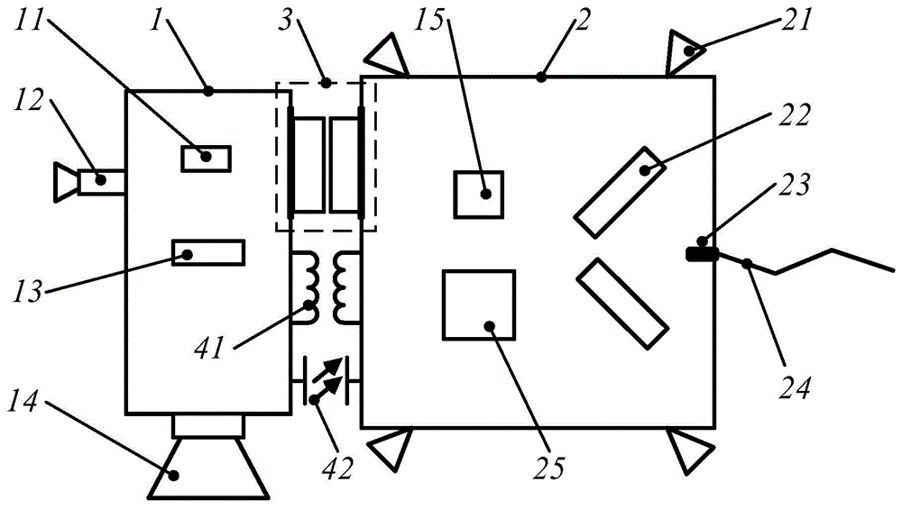 Follow-up tracking dynamic and static isolation type dual-super satellite platform and working mode implementation method thereof