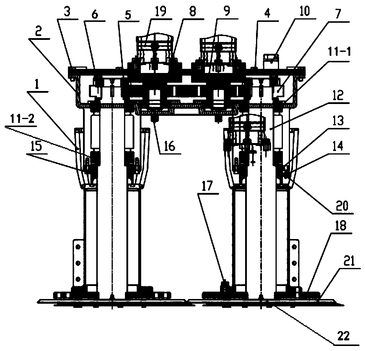 A sugarcane root cutting device