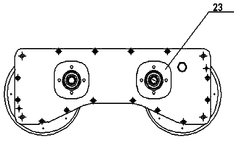 A sugarcane root cutting device