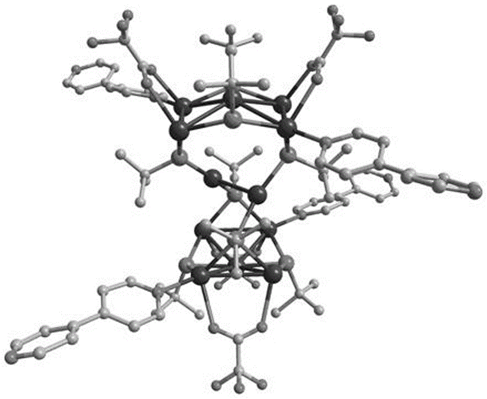 Application of sulfydryl silver cluster coordination polymer in organic solvent detection