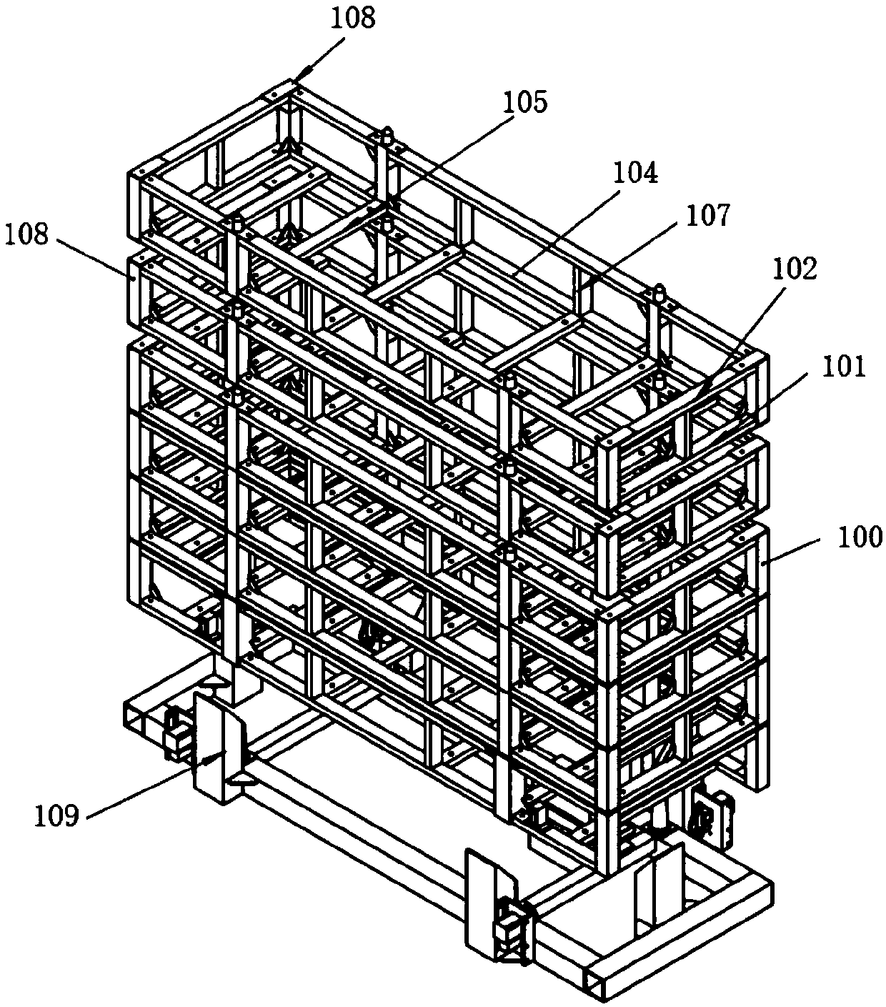 Lifting battery box with accurate positioning and locking functions