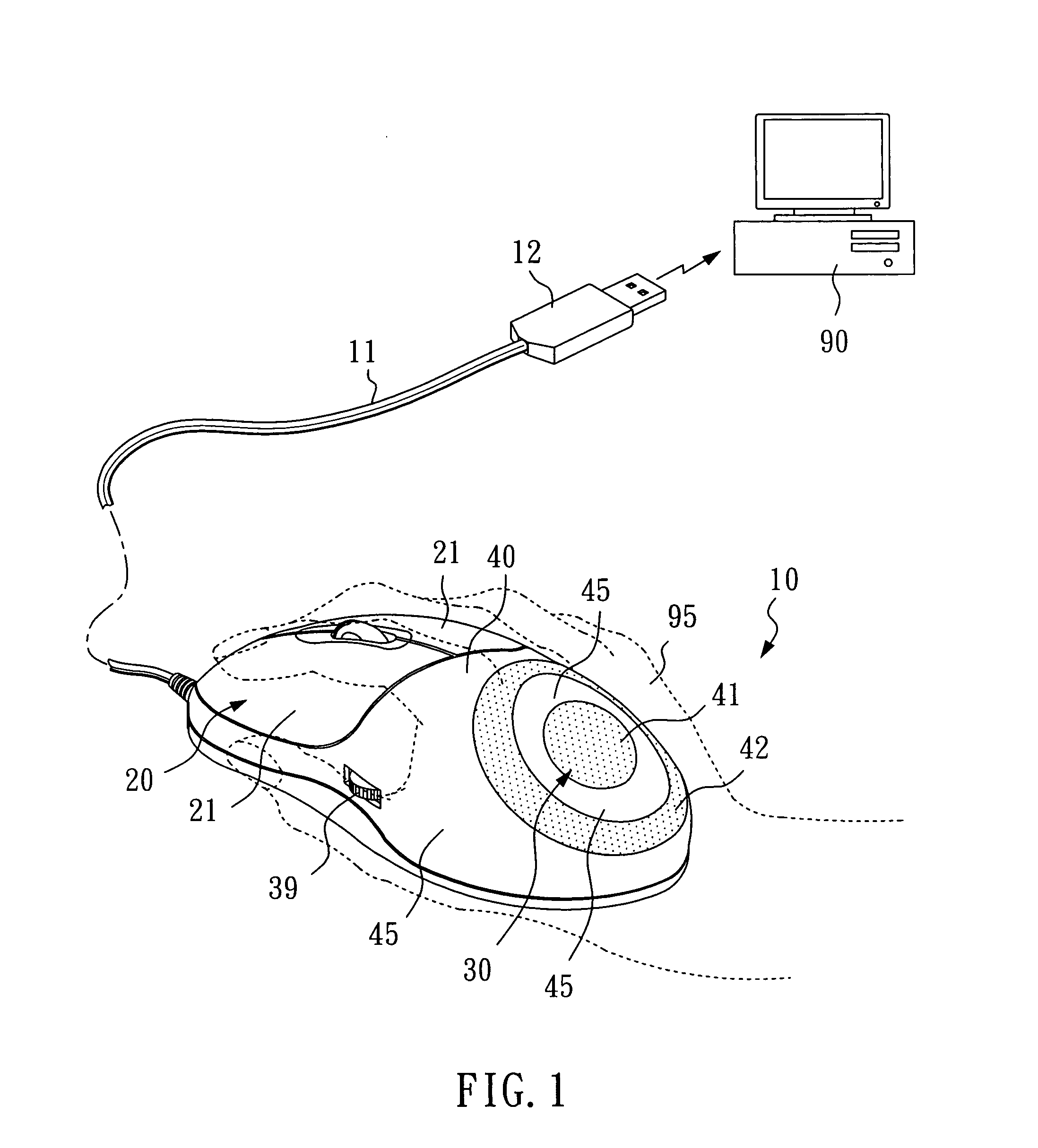 Computer mouse with transcutaneous electro nerve stimulation capabilities