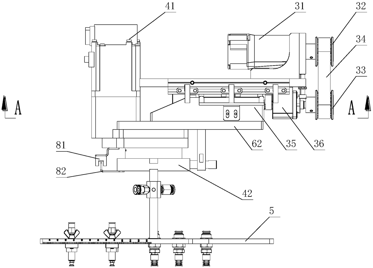 Display panel taking and placing device