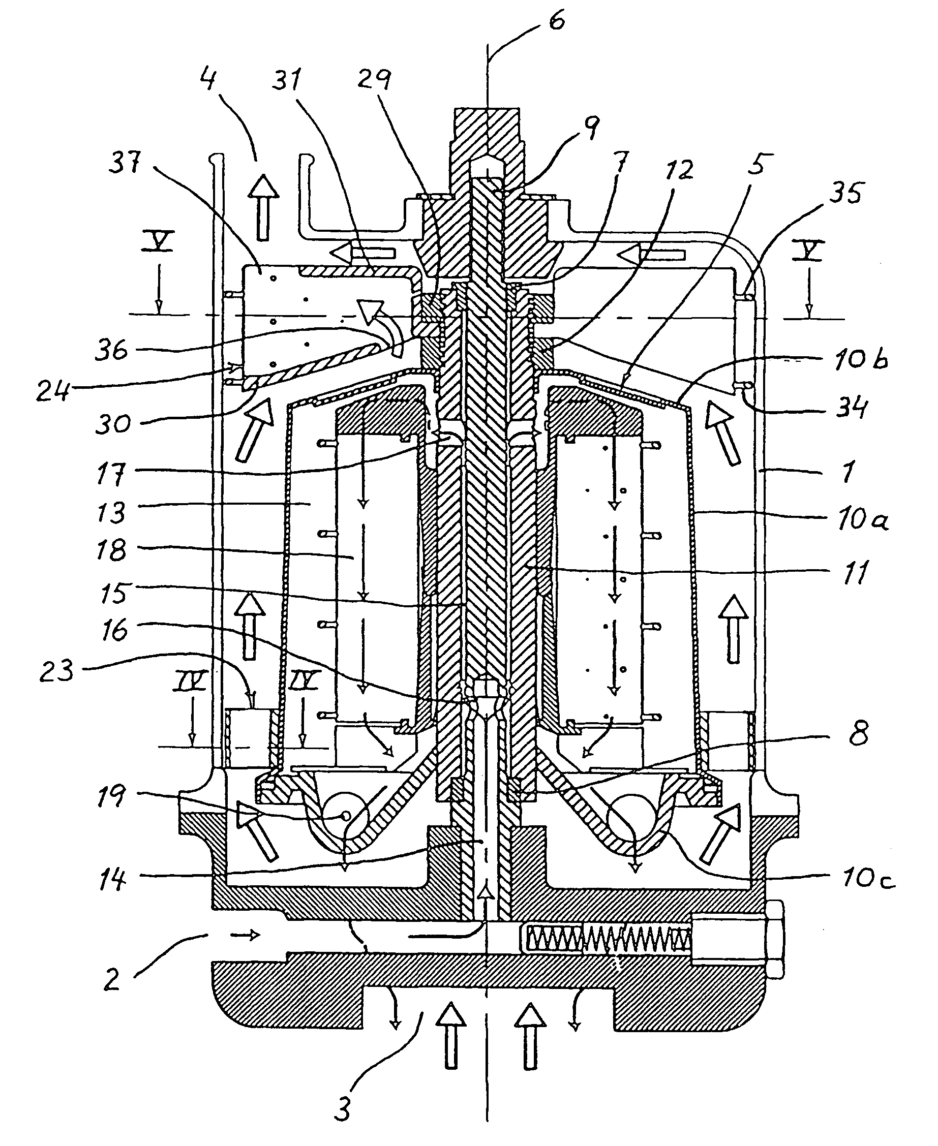 Apparatus for simultaneous cleaning of a liquid and a gas