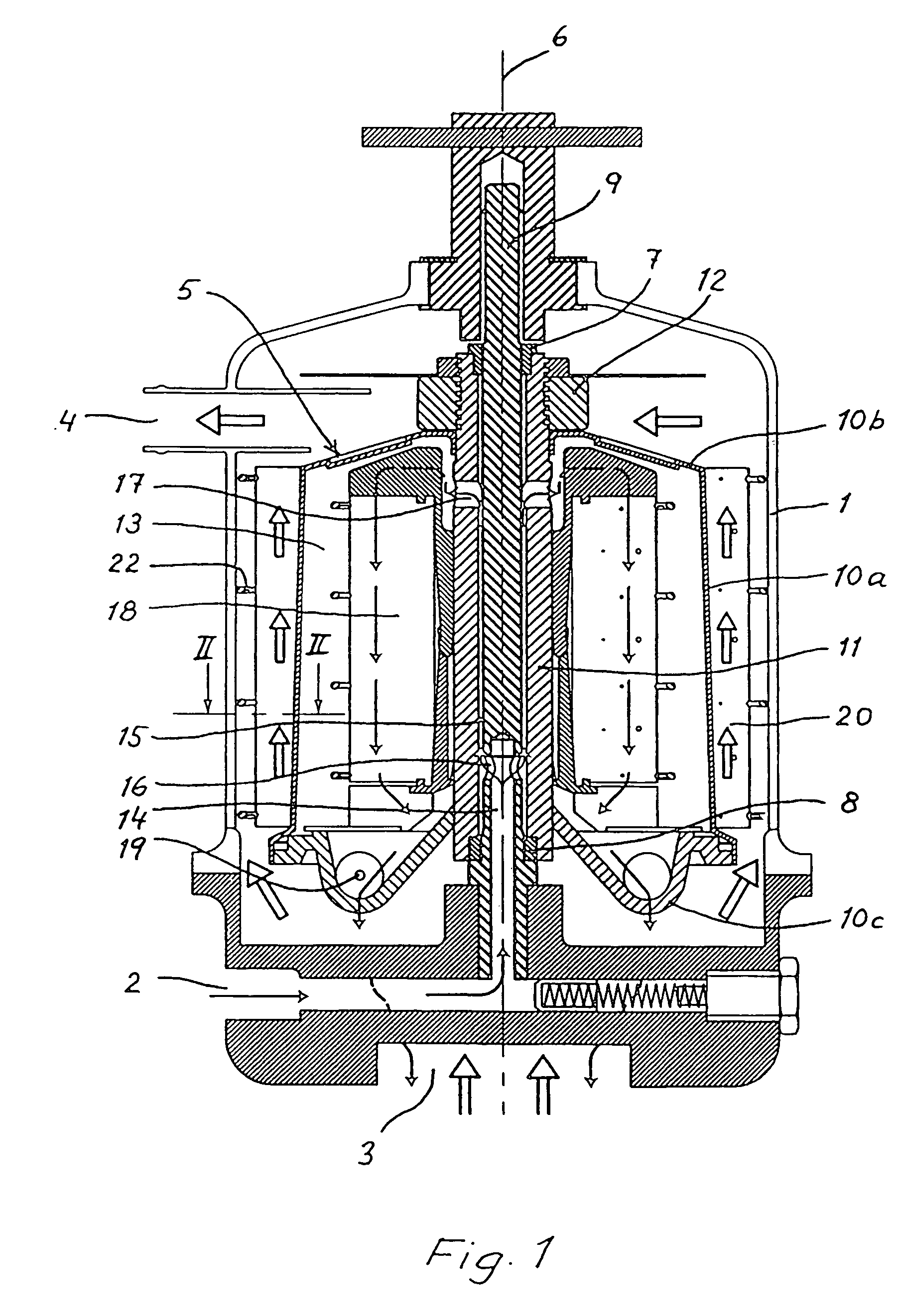 Apparatus for simultaneous cleaning of a liquid and a gas