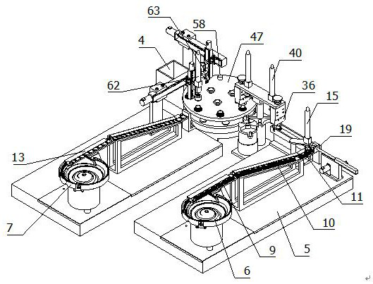 Rotating disc type intelligent assembling equipment for faucet inverted screw O-shaped ring